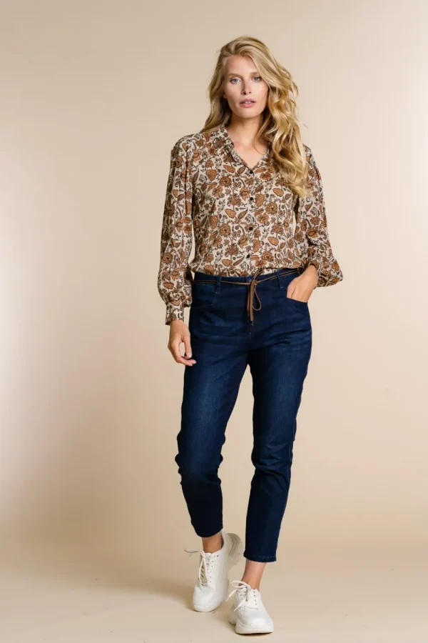 Vrouwen Geisha Fashion Geisha 7/8 Broek 11807-10 Blue Denim