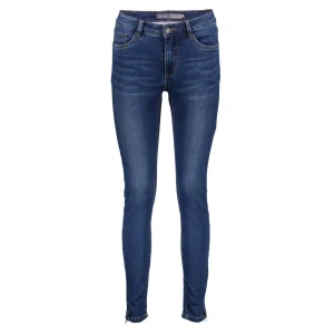 Vrouwen Geisha Fashion Geisha 7/8 Jog Jeans Zippers 21515-10 Mid Blue Denim