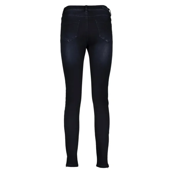 Vrouwen Geisha Fashion Geisha 7/8 Jog Jeans Zippers 21515-10 Blue/Black Denim