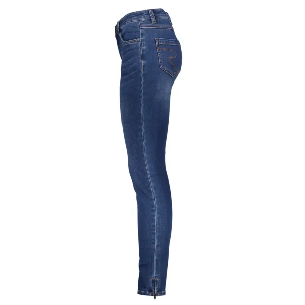 Vrouwen Geisha Fashion Geisha 7/8 Jog Jeans Zippers 21515-10 Mid Blue Denim