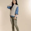 Vrouwen Geisha Fashion Geisha Cargo Jog Denim Jeans 21724-10 Army