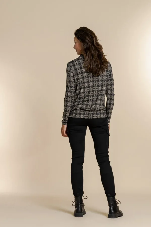 Vrouwen Geisha Fashion Geisha Cargo Jog Denim Jeans 21724-10 Zwart