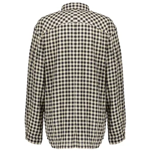 Vrouwen Geisha Fashion Geisha Checkered Blouse 23578-26 Zwart
