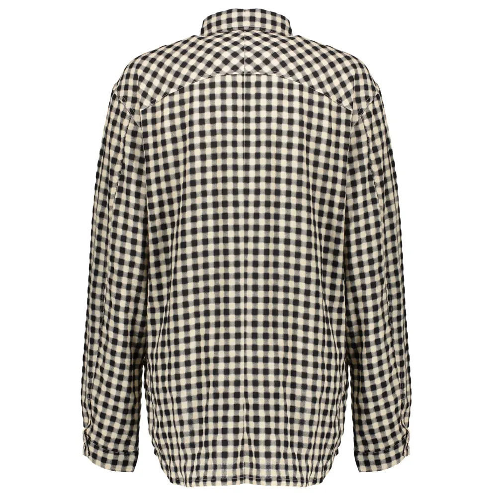 geisha_checkered_blouse__3.webp Vrouwen Geisha Fashion Geisha Checkered Blouse 23578-26 Zwart