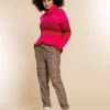 Vrouwen Geisha Fashion Geisha Checkered Slim Fit Pantalon 21630-20 Sand