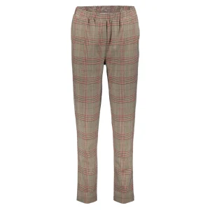 Vrouwen Geisha Fashion Geisha Checkered Slim Fit Pantalon 21630-20 Sand