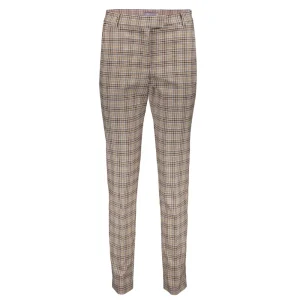 Vrouwen Geisha Fashion Geisha Checkered Slim Fit Pantalon 21890-99 Sand