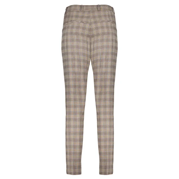 Vrouwen Geisha Fashion Geisha Checkered Slim Fit Pantalon 21890-99 Sand