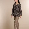 Vrouwen Geisha Fashion Geisha Chique Pu Broek 01849-19 Dark Sand