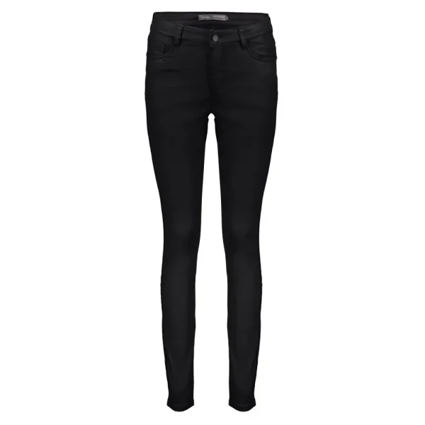 Vrouwen Geisha Fashion Geisha Coated Jog Slim Fit Jeans 21502-10 Zwart