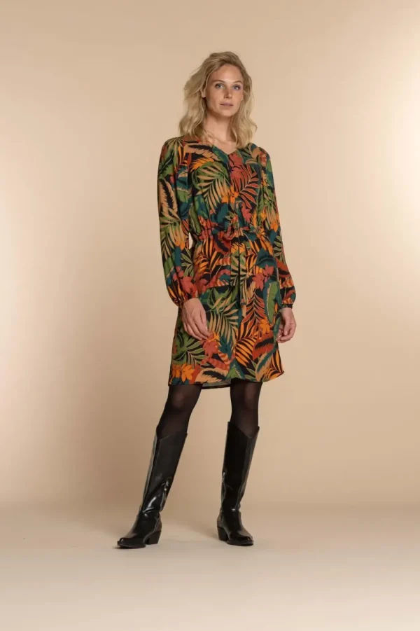 Vrouwen Geisha Fashion Geisha Dames A-Lijn Jurk Met Bloemen Print 37626-20 Zwart
