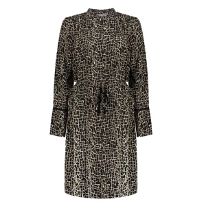 Vrouwen Geisha Fashion Geisha Dames A-Lijn Jurk Met Print 37570-26 Zwart