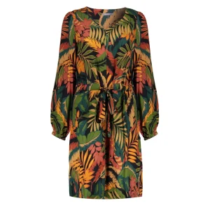 Vrouwen Geisha Fashion Geisha Dames A-Lijn Jurk Met Bloemen Print 37626-20 Zwart