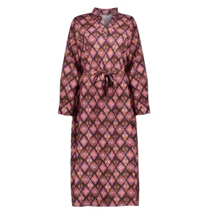 Vrouwen Geisha Fashion Geisha Dames A-Lijn Jurk Met Print 37601-20 Zwart