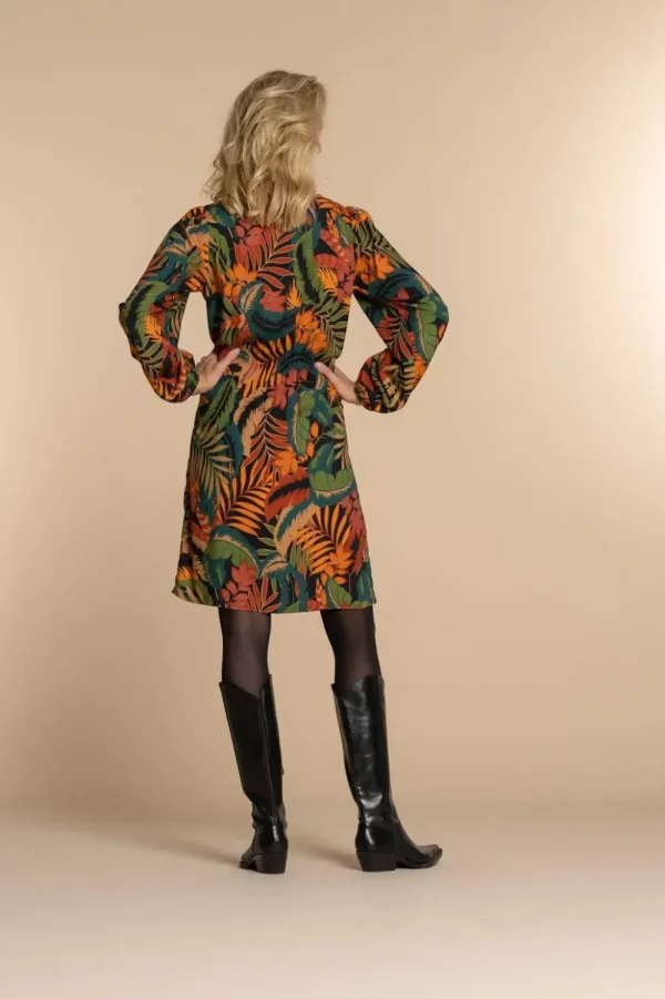 Vrouwen Geisha Fashion Geisha Dames A-Lijn Jurk Met Bloemen Print 37626-20 Zwart