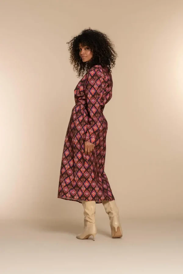 Vrouwen Geisha Fashion Geisha Dames A-Lijn Jurk Met Print 37601-20 Zwart