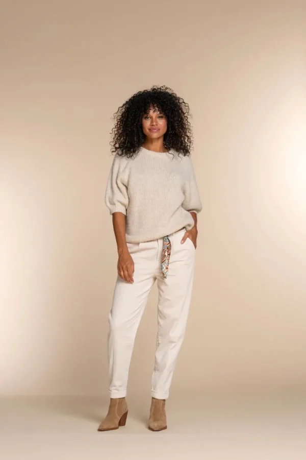 Vrouwen Geisha Fashion Geisha Dames Baggy Corduroy Broek 31534-10 Off-White
