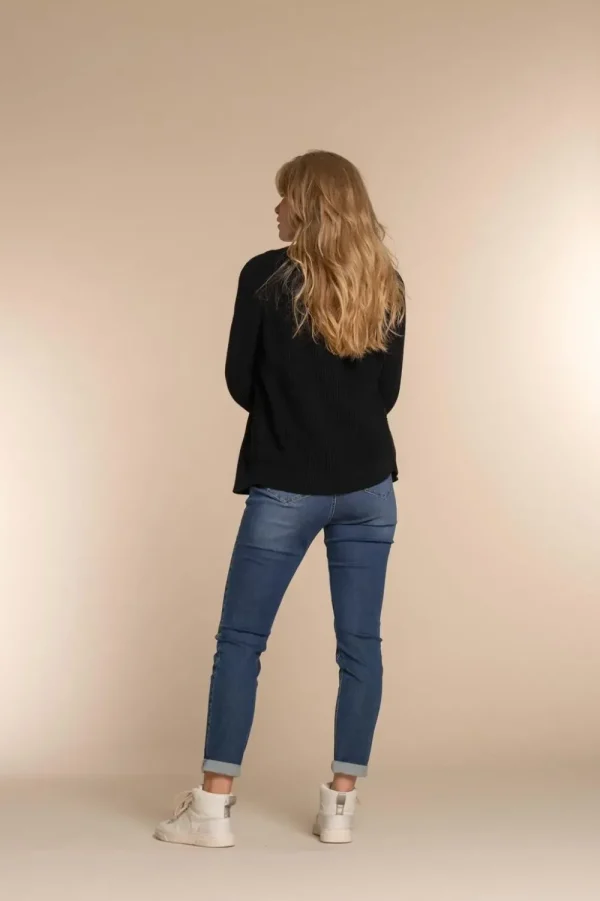 Vrouwen Geisha Fashion Geisha Dames Baggy Jeans Met Ceintuur 31513-10 Stonewash Denim