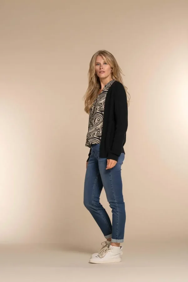 Vrouwen Geisha Fashion Geisha Dames Baggy Jeans Met Ceintuur 31513-10 Stonewash Denim