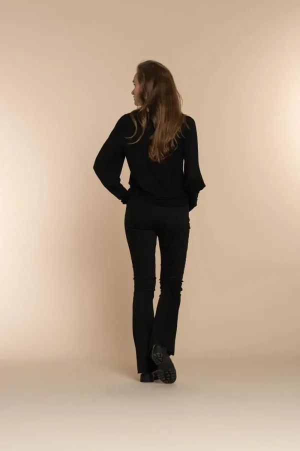 Vrouwen Geisha Fashion Geisha Dames Basic Uni Trui Met Pofmouwen 32570-24 Zwart