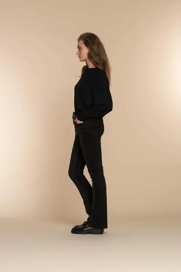 Vrouwen Geisha Fashion Geisha Dames Basic Uni Trui Met Pofmouwen 32570-24 Zwart