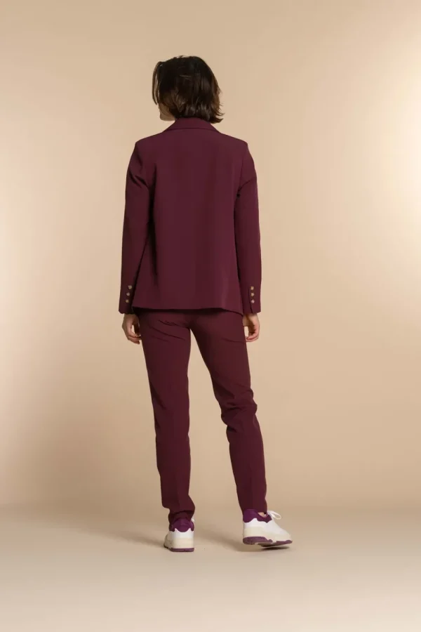 Vrouwen Geisha Fashion Geisha Dames Blazer 35546-32 Aubergine
