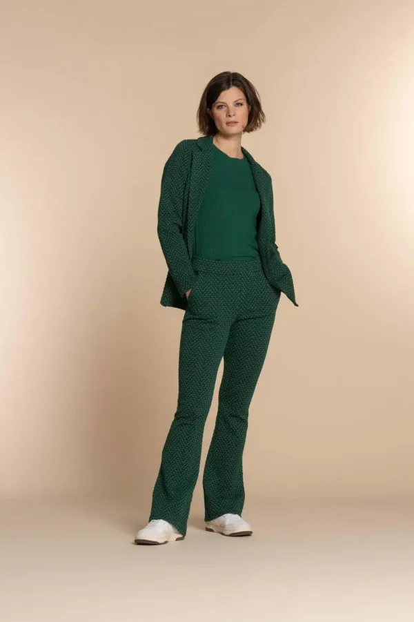 Vrouwen Geisha Fashion Geisha Dames Blazer Met Print 35570-20 Groen