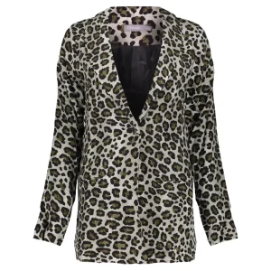 Vrouwen Geisha Fashion Geisha Dames Blazer Met Panterprint 85585-20 Army