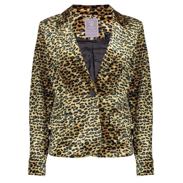 Vrouwen Geisha Fashion Geisha Dames Blazer Met Panterprint 85820-21 Gold