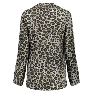 Vrouwen Geisha Fashion Geisha Dames Blazer Met Panterprint 85585-20 Army