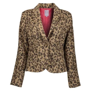 Vrouwen Geisha Fashion Geisha Dames Blazer Met Panter Print 35517-10 Beige