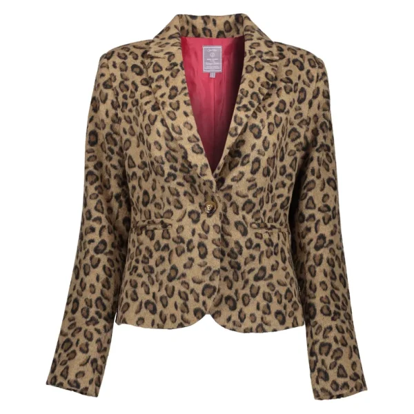 Vrouwen Geisha Fashion Geisha Dames Blazer Met Panter Print 35517-10 Beige