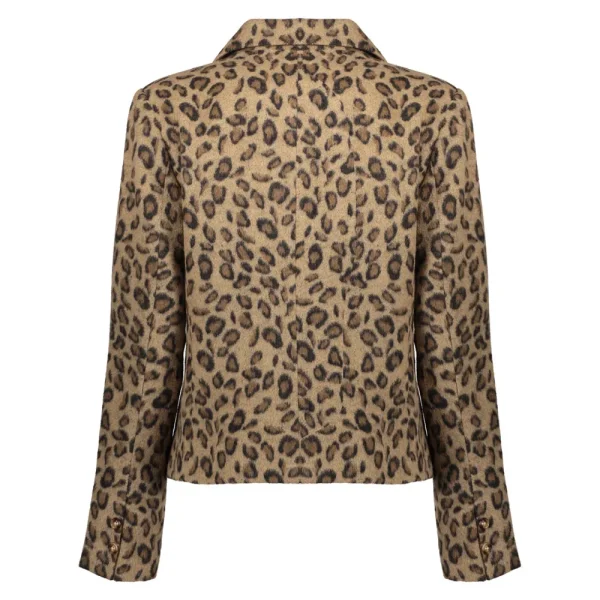 Vrouwen Geisha Fashion Geisha Dames Blazer Met Panter Print 35517-10 Beige