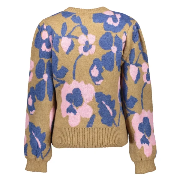 Vrouwen Geisha Fashion Geisha Dames Bloemen Print Trui 34536-99 Light Sand