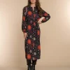 Vrouwen Geisha Fashion Geisha Dames Blouse Jurk Met Print 37635-20 Zwart