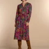 Vrouwen Geisha Fashion Geisha Dames Blouse Jurk Met Kleurrijke Print 37641-20 Roze