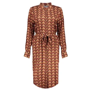 Vrouwen Geisha Fashion Geisha Dames Blouse Jurk Met Print 37606-20 Oranje