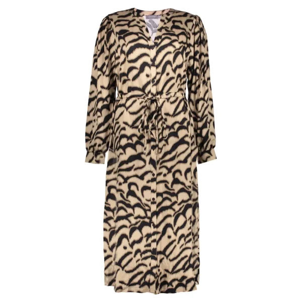 Vrouwen Geisha Fashion Geisha Dames Blouse Jurk Met Print 37623-20 Sand