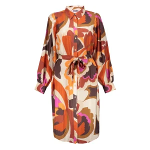 Vrouwen Geisha Fashion Geisha Dames Blouse Jurk Met Vintage Print 37640-20 Off-White