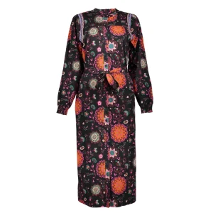 Vrouwen Geisha Fashion Geisha Dames Blouse Jurk Met Print 37635-20 Zwart