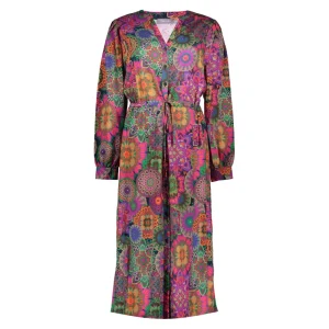 Vrouwen Geisha Fashion Geisha Dames Blouse Jurk Met Kleurrijke Print 37641-20 Roze