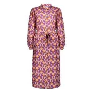 Vrouwen Geisha Fashion Geisha Dames Blouse Jurk Met Vintage Print 37620-20 Paars