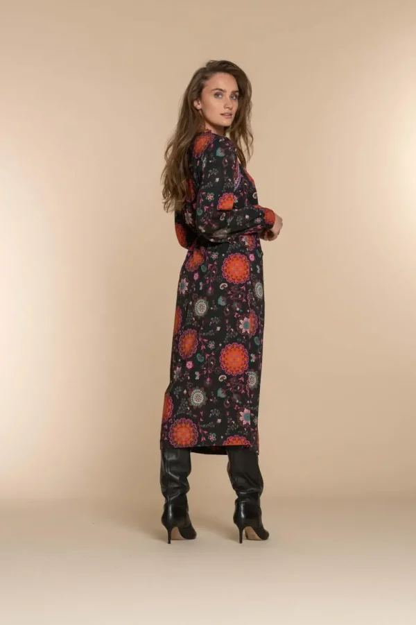 Vrouwen Geisha Fashion Geisha Dames Blouse Jurk Met Print 37635-20 Zwart
