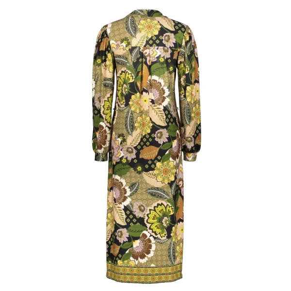 Vrouwen Geisha Fashion Geisha Dames Blouse Jurk Met Bloemen Print 37602-20 Zwart