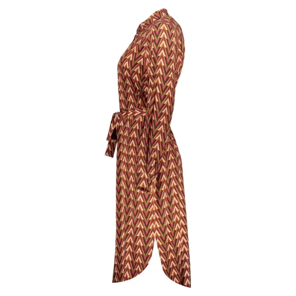 Vrouwen Geisha Fashion Geisha Dames Blouse Jurk Met Print 37606-20 Oranje