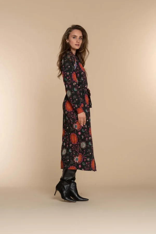 Vrouwen Geisha Fashion Geisha Dames Blouse Jurk Met Print 37635-20 Zwart