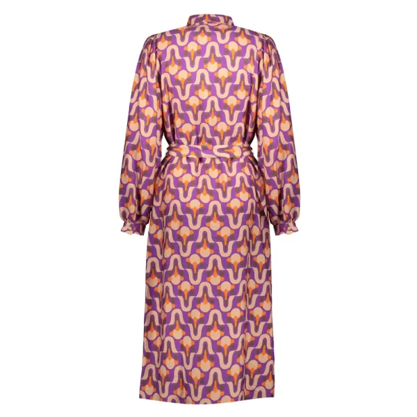 Vrouwen Geisha Fashion Geisha Dames Blouse Jurk Met Vintage Print 37620-20 Paars