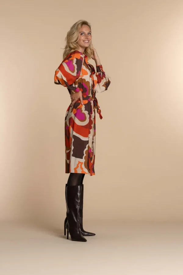 Vrouwen Geisha Fashion Geisha Dames Blouse Jurk Met Vintage Print 37640-20 Off-White