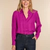 Vrouwen Geisha Fashion Geisha Dames Blouse Met Dessin 33880-85 Fuchsia