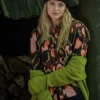 Vrouwen Geisha Fashion Geisha Dames Blouse Met Print 33935-20 Bruin